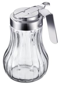 DISPENSER MEL 250ML VIDRO BASE INOX